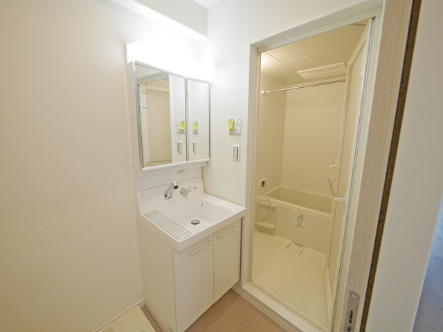 洗面設備　収納できるシャワーホース