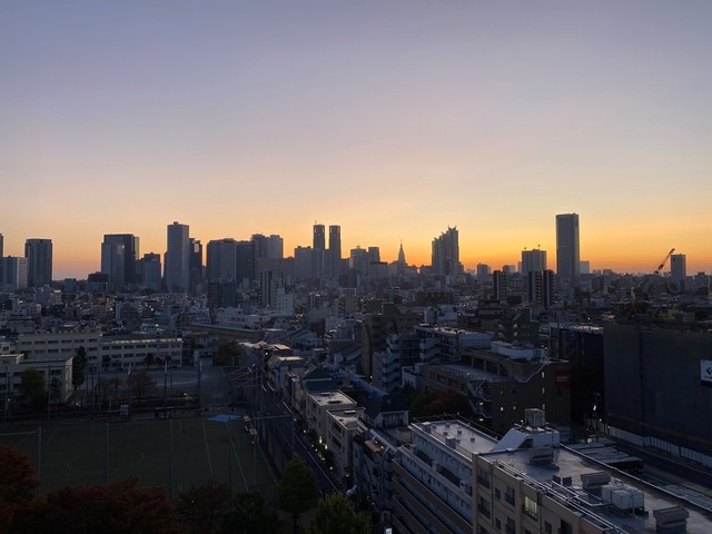 眺望　都庁方面を臨む（夕景）