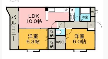 ＪＲ鹿児島本線 南福岡駅 バス乗車時間：18分 最寄りバス停で下車 徒歩4分 8階建 築24年の間取り写真