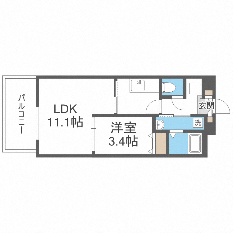 地下鉄南北線 幌平橋駅 徒歩4分 12階建 築20年の間取り写真