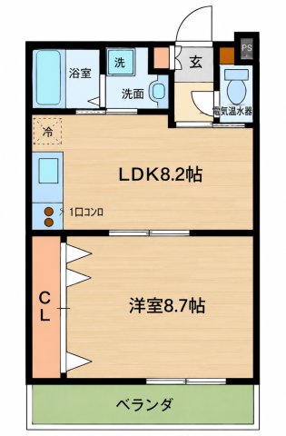 TIAハイム上本町の間取り写真