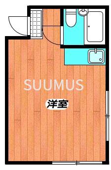ＪＲ山手線 新大久保駅 徒歩8分 2階建 築36年の間取り写真