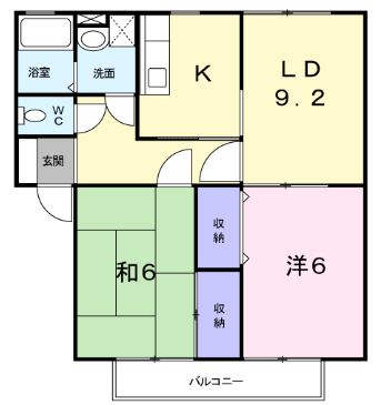 笠岡市笠岡のアパートの間取り