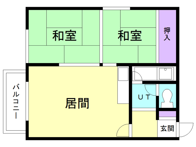 眞島アパートの間取り