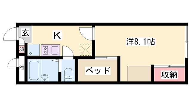 レオパレス伊伝居の間取り