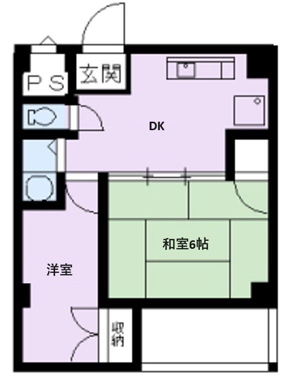 西宮市上田東町のマンションの間取り