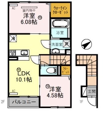 守山市立入町のアパートの間取り