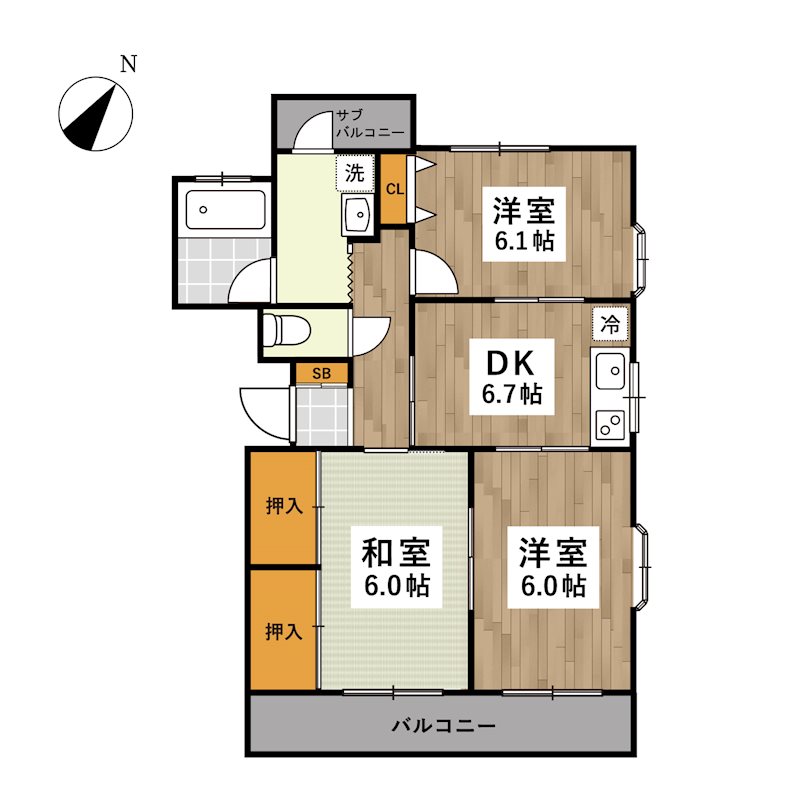 新屋敷添島ビルの間取り