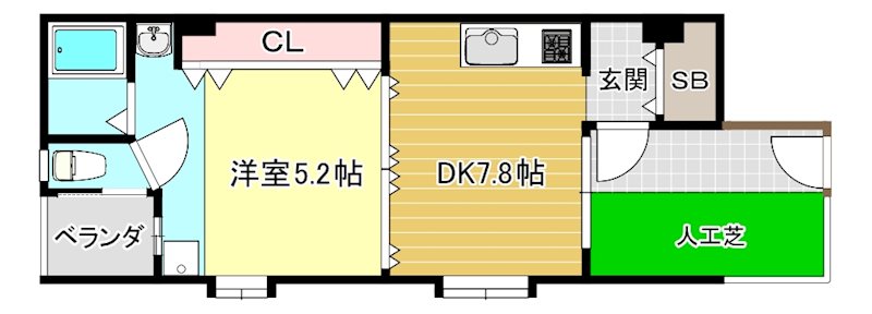 北大路江州ハウスB棟の間取り