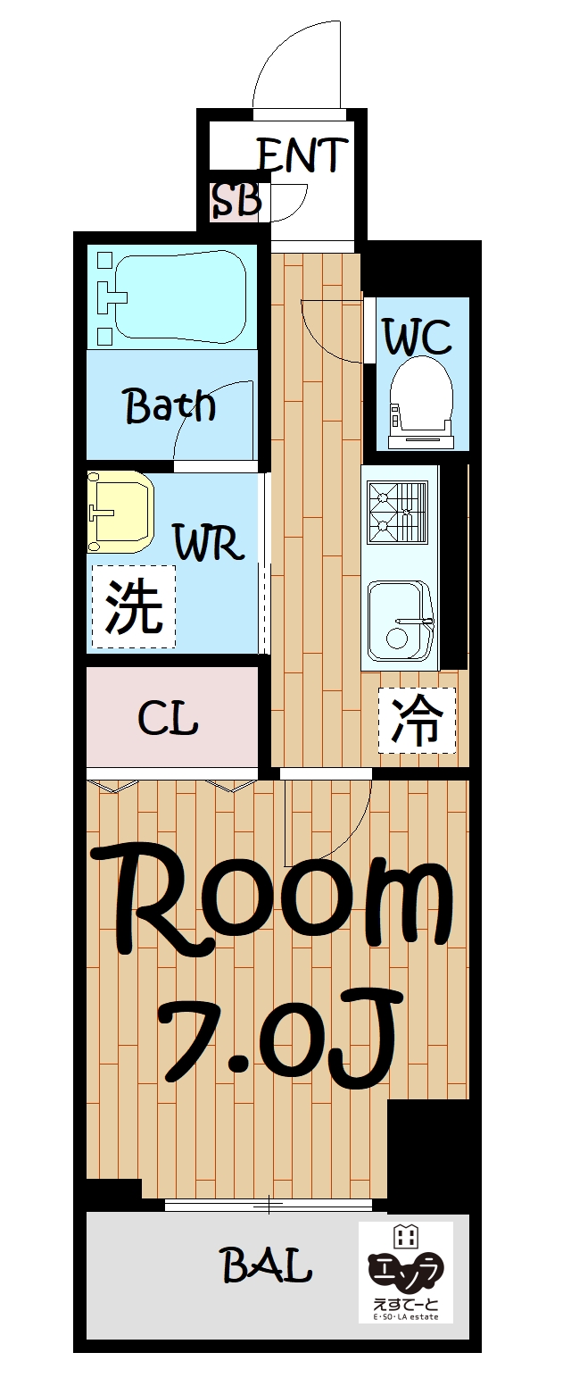 名古屋市中区新栄のマンションの間取り