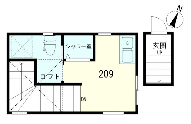 豊島区東池袋のアパートの間取り