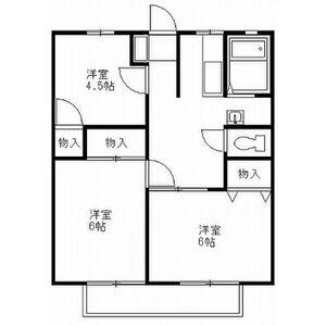 塩谷郡高根沢町大字宝積寺のアパートの間取り