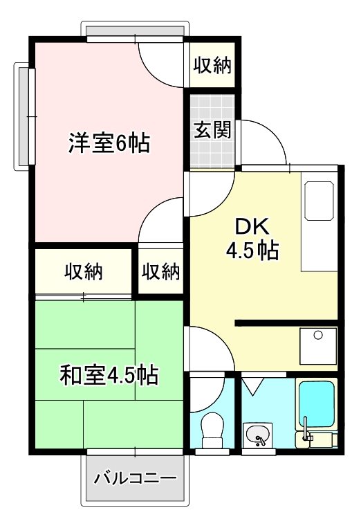 ハイツフレンドリーの間取り