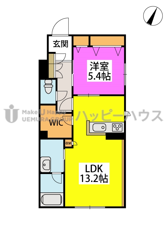 S-room曰佐　西館の間取り