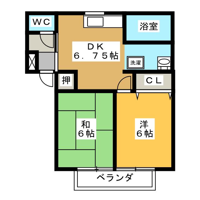 コーポラス中妻IIIの間取り