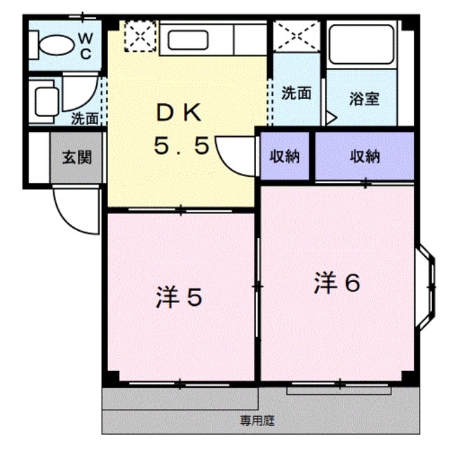 和歌山市布施屋のアパートの間取り