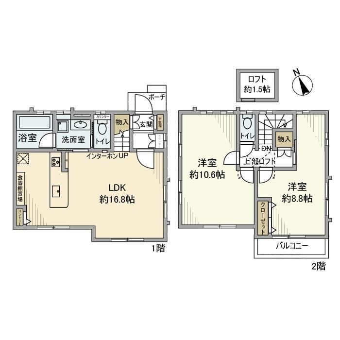 新町戸建の間取り