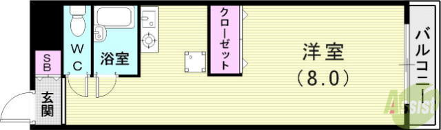 【グランドール湊川の間取り】