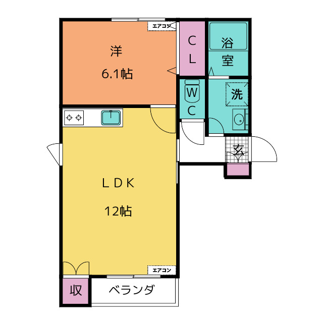 ビファイン泉中央の間取り