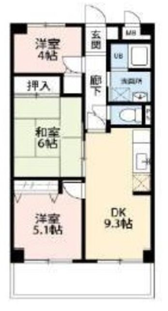 坂戸市本町のマンションの間取り