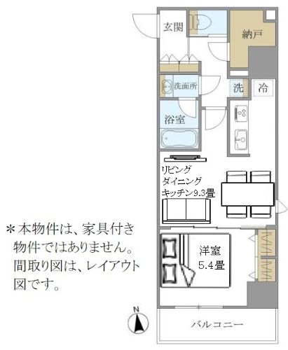 【台東区東上野のマンションの間取り】