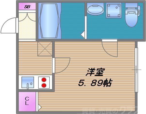 大阪市東成区大今里のアパートの間取り