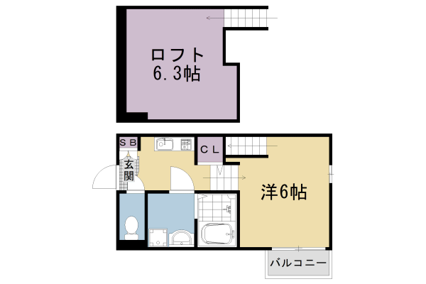 プランドールＳ花園寺ノ前町の間取り