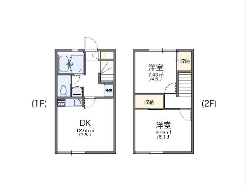 【レオパレスワカミヤ６０の間取り】