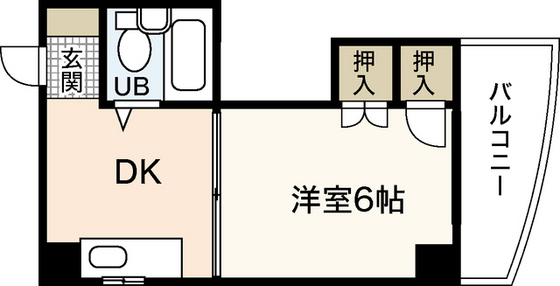 広島市中区南竹屋町のマンションの間取り