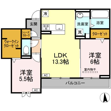 シエル シャンテの間取り