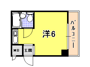 クローバーハイツ三宮の間取り