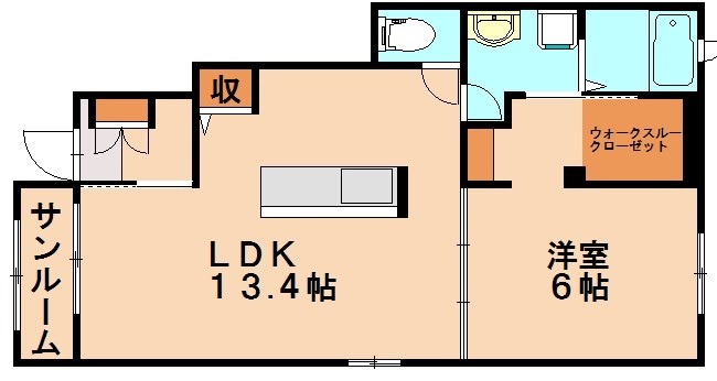 春日市昇町のアパートの間取り