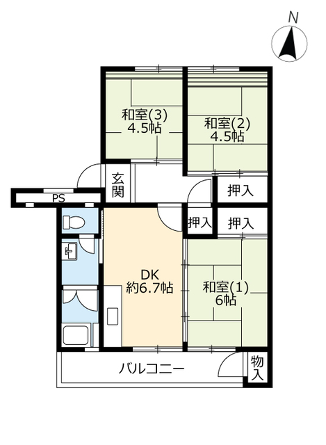 ＵＲ牧の原の間取り