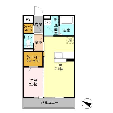 神栖市知手中央のアパートの間取り