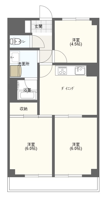 明石ビルの間取り