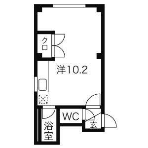 札幌市中央区南十三条西のアパートの間取り