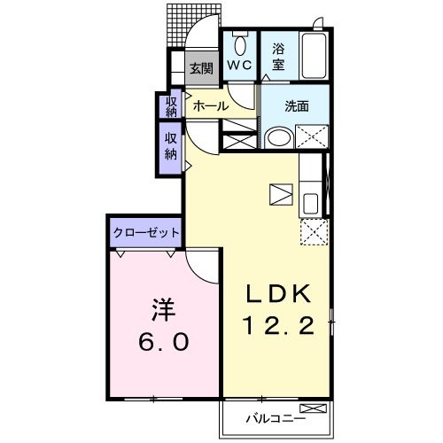 大崎市古川大宮のアパートの間取り