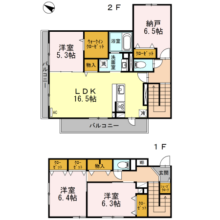 中頭郡北谷町字桑江のマンションの間取り