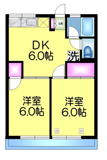 シティハイム　スズキの間取り