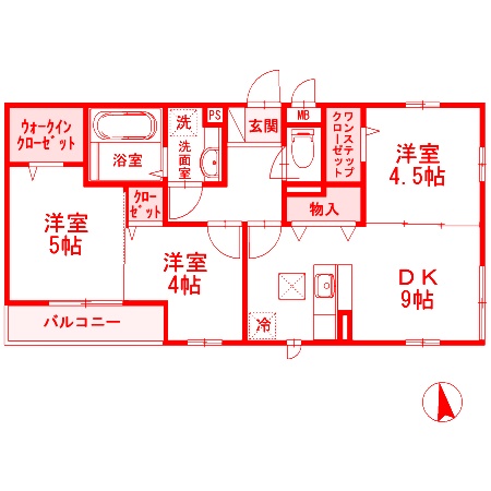 川崎市川崎区藤崎のアパートの間取り