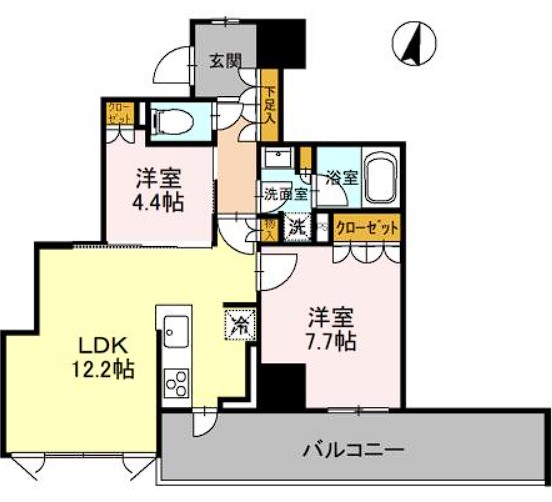 さいたま市大宮区桜木町のマンションの間取り