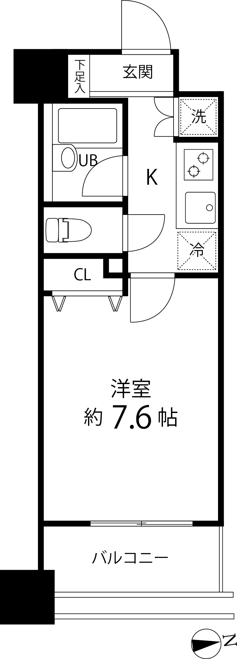 千代田区外神田のマンションの間取り