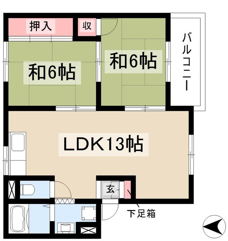 コーポラスカトレアの間取り