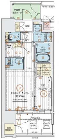 名古屋市中村区名駅南のマンションの間取り