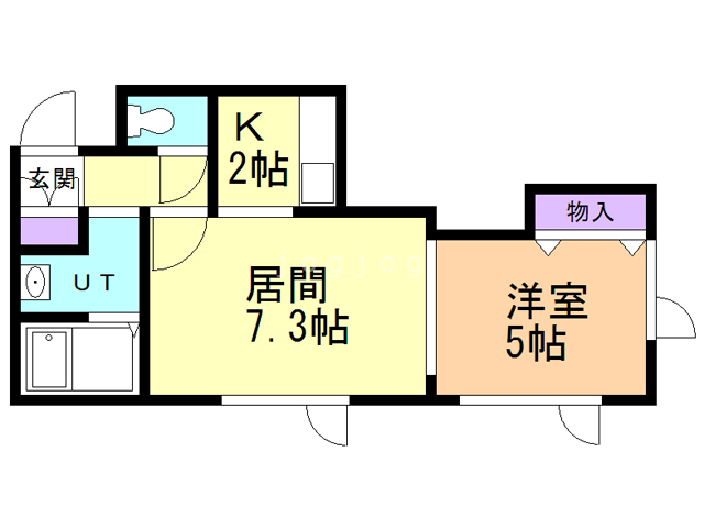 札幌市東区北四十三条東のアパートの間取り