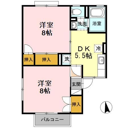 シャルム由比ヶ浜　Ａ/Ｂの間取り