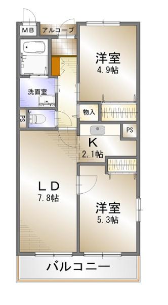 サンディアスの間取り