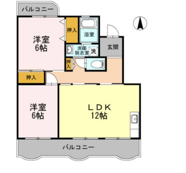 伊勢原市伊勢原のマンションの間取り