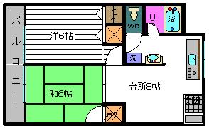 宇和島市弁天町のマンションの間取り