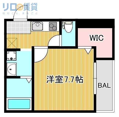 大阪市東淀川区豊里のアパートの間取り